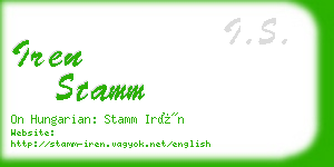 iren stamm business card